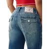 True Religion Women’s Billie Mid Rise Straight Big T – Big T Stitching, Horseshoe Details