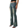 True Religion Women’s Joey Low Rise Super T Flare Jean – Stretch Denim, Low Rise Fit, Iconic Flare Leg
