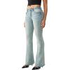 True Religion Women’s Joey Mid Rise Big T Flare Jeans – Pink Horseshoe Flap Pockets & Classic Flared Denim Fit