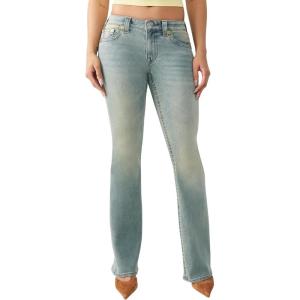 True Religion Women’s Becca Mid Rise Bootcut Jeans – Stretch Denim with Clean Finish & Classic Horseshoe Back Pockets