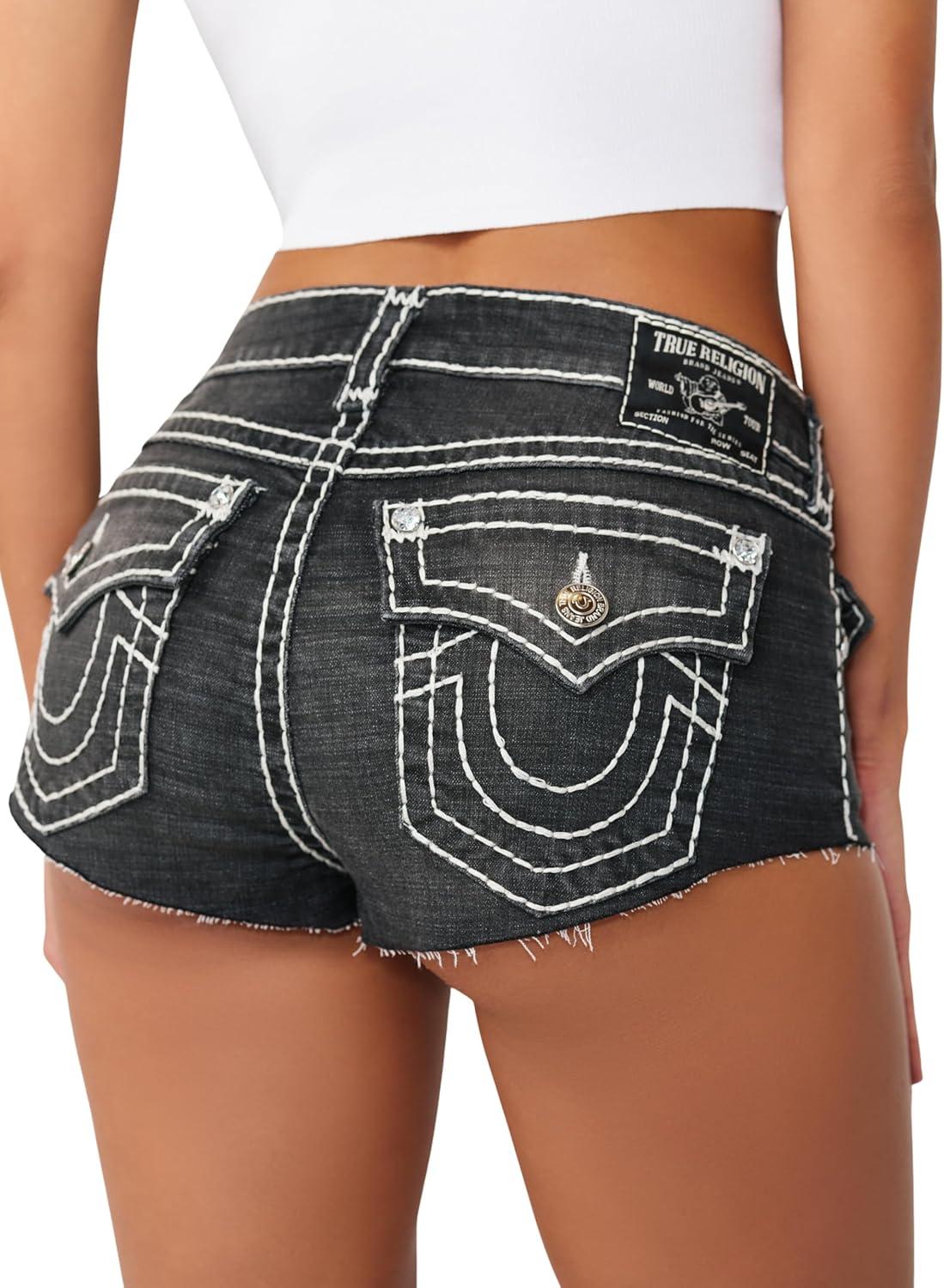 imageTrue Religion Womens Spicy Mr Short Super T FlapInk Hollow