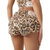 True Religion Women’s Spicy Mid Rise Short Flap(Leopard)