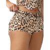 True Religion Women’s Spicy Mid Rise Short Flap(Leopard)