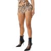 True Religion Women’s Spicy Mid Rise Short Flap(Leopard)