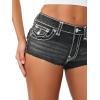 True Religion Women’s Spicy Mr Short Super T Flap(Ink Hollow)