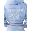 True Religion Women’s Vintage Wash RLX Zip Up Hoodie(Endless Sky)
