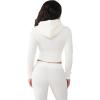 True Religion Women’s Waffle Contour Zip Up Hoodie – Zip Front