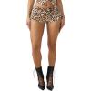 True Religion Women’s Spicy Mid Rise Short Flap(Leopard)