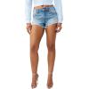 True Religion Women’s High Rise Dolphin Short(Half Moon Road W/ Destroy)