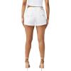 True Religion Women’s Jennie MR Short Flap Shorts – Cotton Blend, Stretch Fabric, Women’s Denim Shorts(Brilliant White)