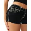 True Religion Women’s Joey Lr Short Sup T Flap(2sb Black Rinse)