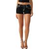 True Religion Women’s Joey Lr Short Sup T Flap(2sb Black Rinse)