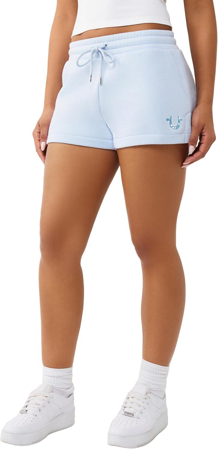 imageTrue Religion Womens Embroidered Lounge ShortsCashmere Blue