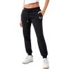 True Religion Crystal Horseshoe Midrise Fleece Jogger, Jet Black, XS
