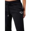 True Religion Crystal Horseshoe Midrise Fleece Jogger, Jet Black, XS