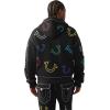 True Religion Men’s Super T Boxy Zip Hoodie – Split Kangaroo Pockets