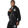 True Religion Men’s TR Crest Big T Boxy Zip Up – Cotton Blend, Hooded Zip Design
