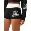 True Religion Women’s Contrast Sporty Booty Short – Elasticized Waistband, Contrast Trim