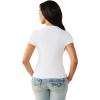 True Religion Women’s Crystal Classic Crew Neck Tee – Slim Fit, Crystal Logos, Casual Glam(Optic White)