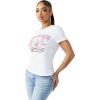True Religion Women’s Crystal Classic Crew Neck Tee – Soft Cotton(Optic White)