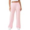 True Religion Women’s Crystal Straight Leg Sweat Pant – Soft Velour, High-Rise Fit, Rhinestone Logo Details(Fairytale)