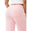 True Religion Women’s Crystal Straight Leg Sweat Pant – Soft Velour, High-Rise Fit, Rhinestone Logo Details(Fairytale)