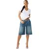 True Religion Women’s Crystal V Neck Logo Tee – Rhinestone Logo, Short Sleeves(Optic White)