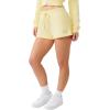 True Religion Women’s Embroidered Horseshoe Sweat Short – Drawstring Waist, Slanted Pockets, Horseshoe Logo(Lemon Meringue)