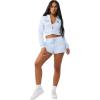 True Religion Women’s Embroidered Lounge Shorts(Cashmere Blue)
