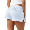 True Religion Women’s Embroidered Lounge Shorts(Cashmere Blue)