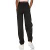 True Religion Womens Logo Boyfriend Knit Jogger(Jet Black)