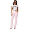 True Religion Women’s Sporty Contrasted Cap Sleeve Top – Fitted Cotton Tee(Optic White)