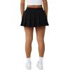 True Religion Women’s Vintage Pleated Mini Skirt – Mid-Rise Waist, Raw-Cut Hem, Pleated Detailing – Jet Black, Small