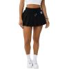 True Religion Women’s Vintage Pleated Mini Skirt – Mid-Rise Waist, Raw-Cut Hem, Pleated Detailing(Jet Black)