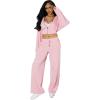 True Religion Women’s Branded Applique Wide Leg Pant – Cozy Cotton Blend Lounge Sweatpants(Fairytale)