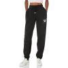 True Religion Womens Logo Boyfriend Knit Jogger(Jet Black)