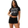True Religion Women’s True Baddie with Big Heart Tee