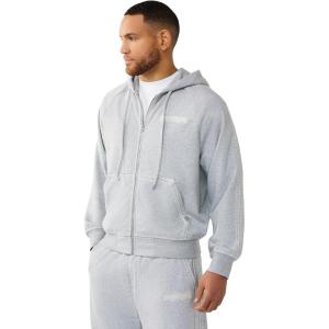 True Religion Men’s Super T Boxy Zip Up(Heather Grey)