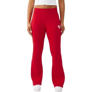 True Religion Women’s Branded Bootcut Pant – Mid-Rise Fit, Fading Details(Salsa)