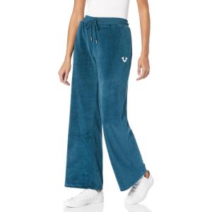 True Religion Womens Velour Wide Leg Sweatpant