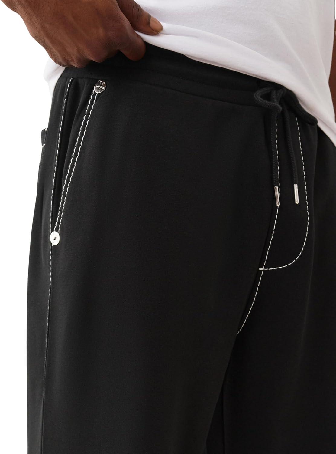 imageTrue Religion Mens Baggy Big T SweatpantsJet Black
