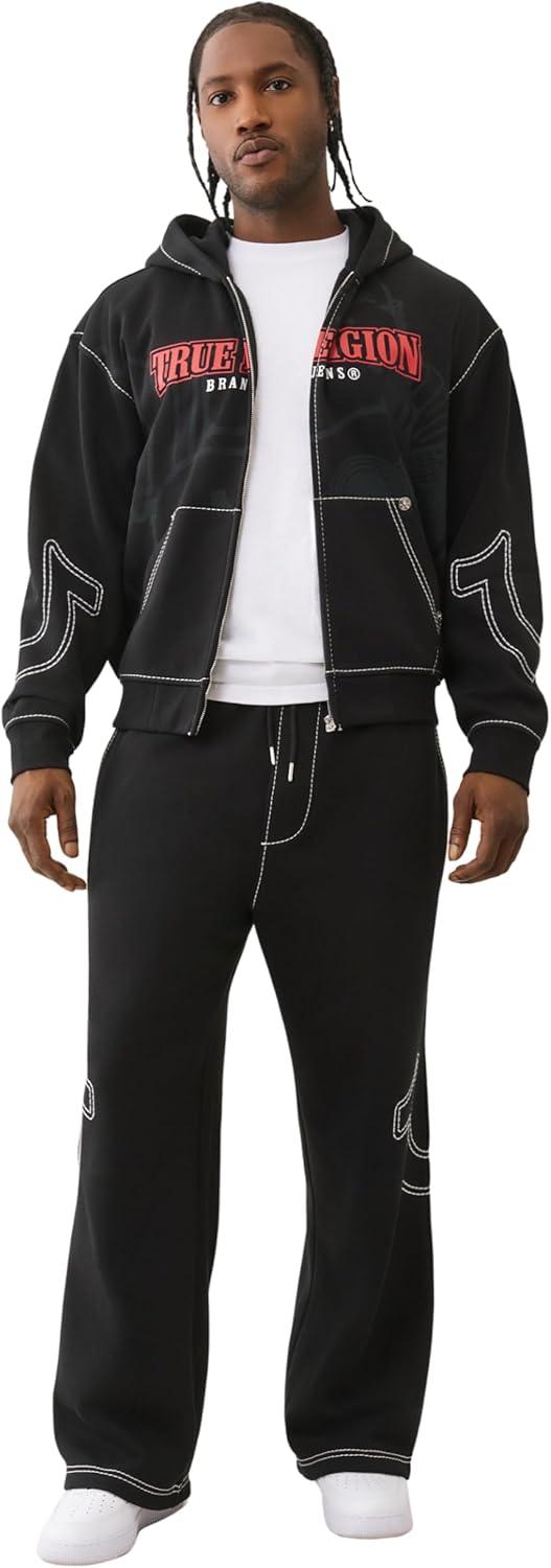 imageTrue Religion Mens Baggy Big T SweatpantsJet Black