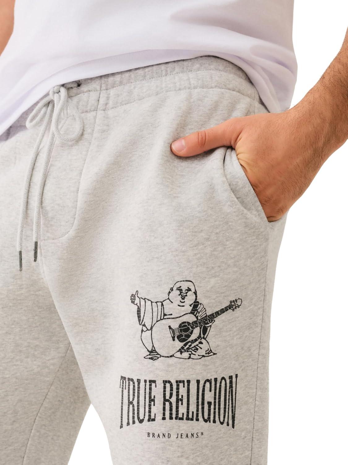 imageTrue Religion Mens Crackle Classic JoggerHeather Grey