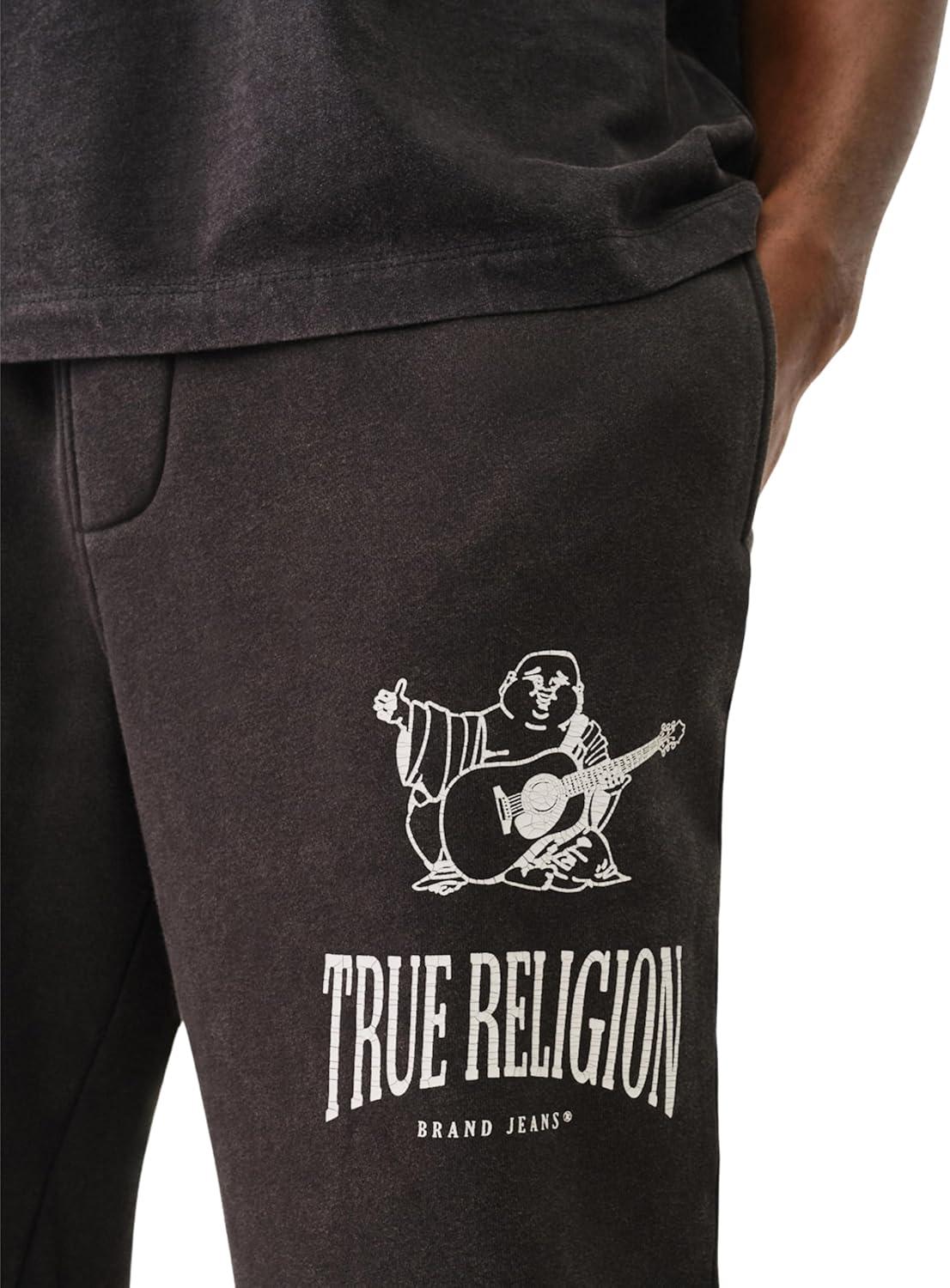 imageTrue Religion Mens Crackle Classic JoggerJet Black