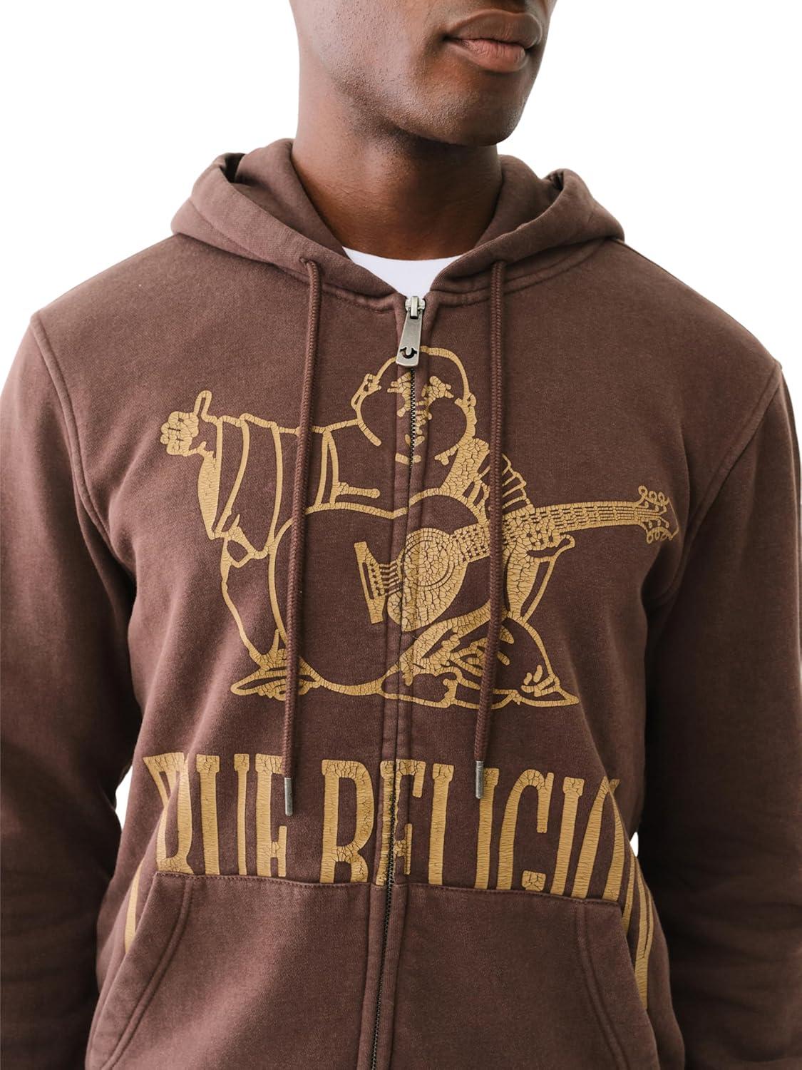 imageTrue Religion Mens Crackle Zip Up HoodieJava