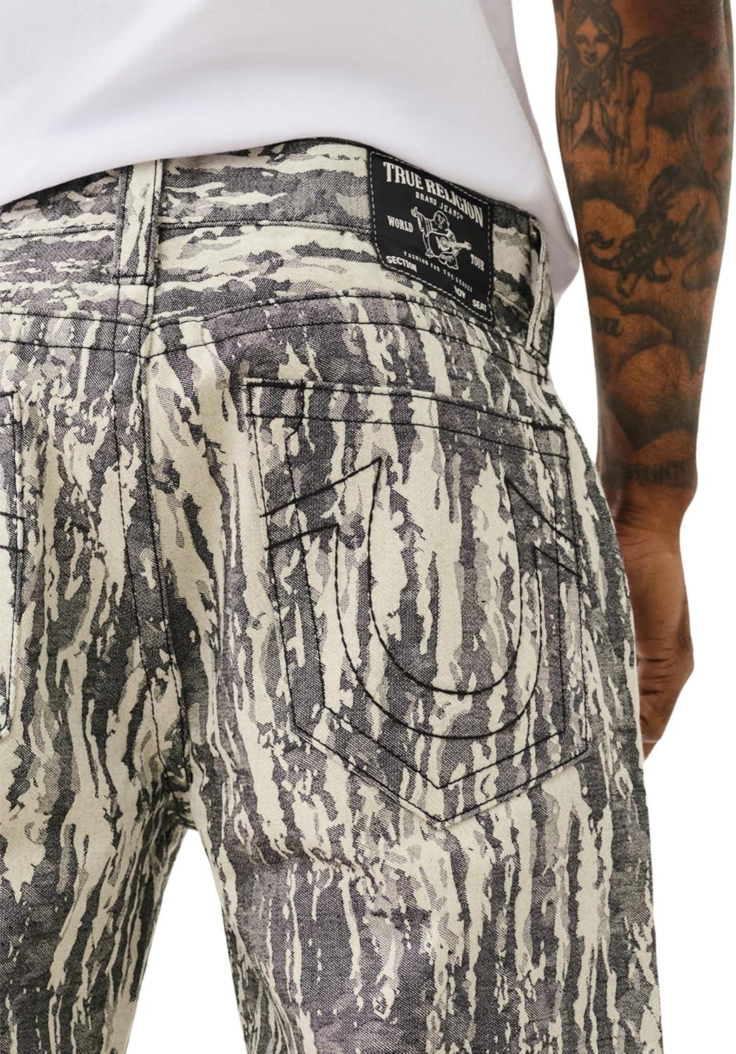imageTrue Religion Mens Jacquard Bobby Sn Big T Hs 12 32 InseamWhite Camo