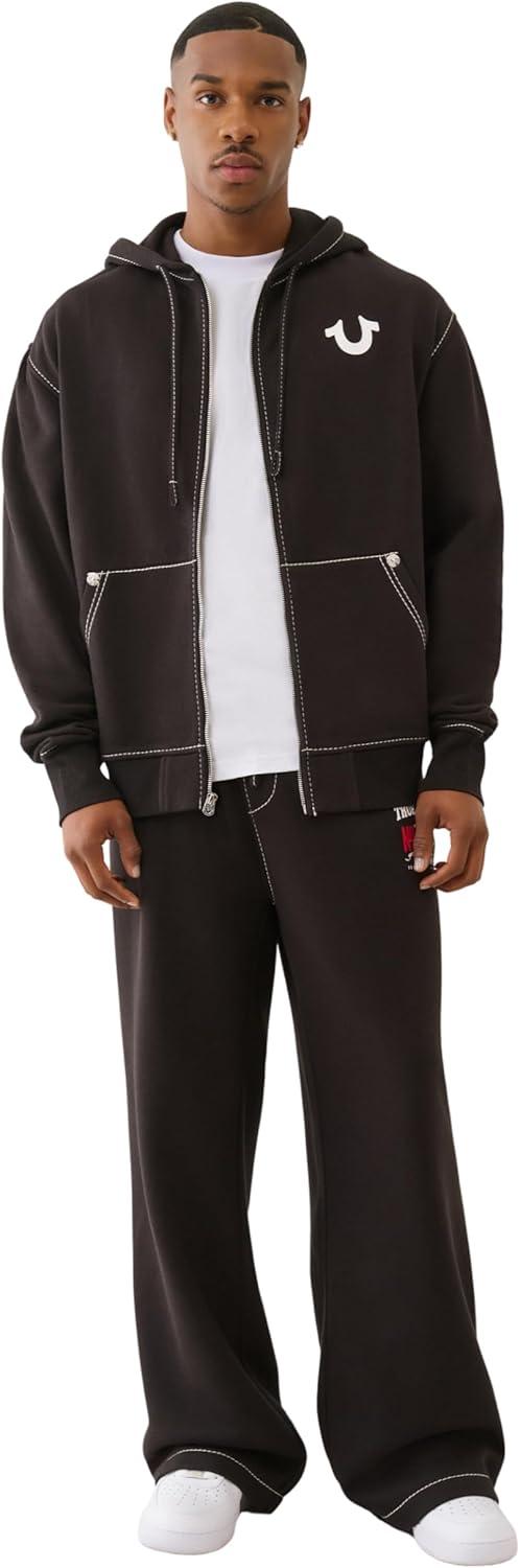 imageTrue Religion Mens NO1 Baggy Big T SweatpantsJet Black
