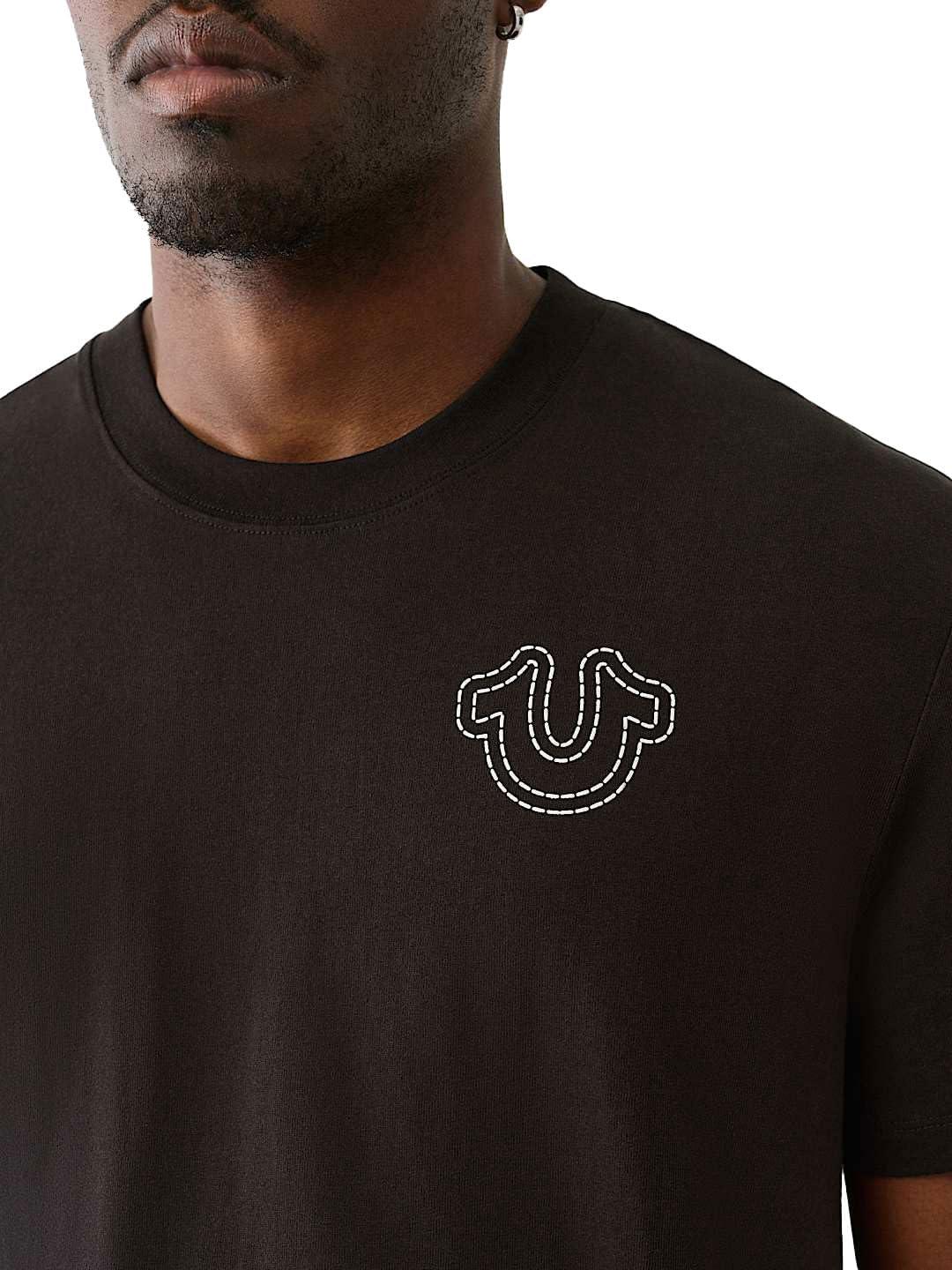 imageTrue Religion Mens Puff Stitch TeeJet Black