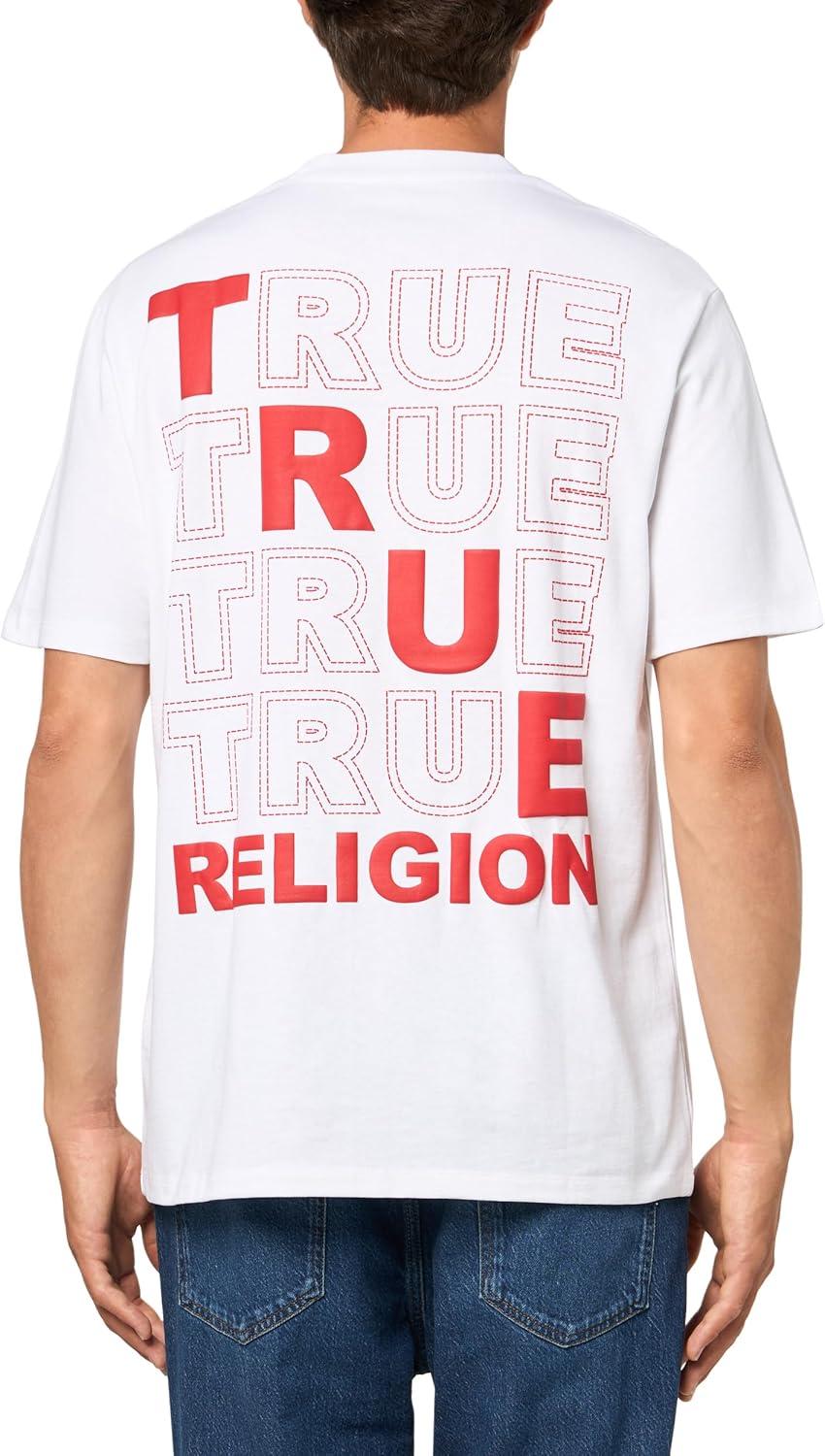 imageTrue Religion Mens Puff Stitch TeeOptic White
