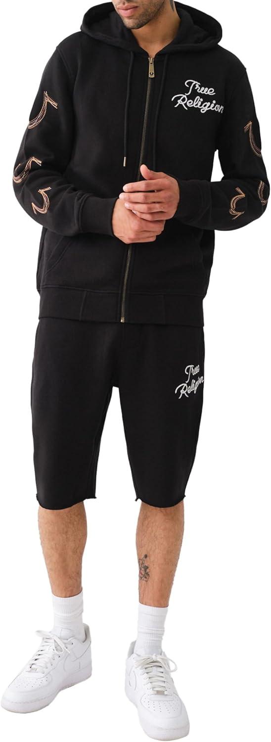 imageTrue Religion Mens Rainbow Embro Zip Up HoodieJet Black